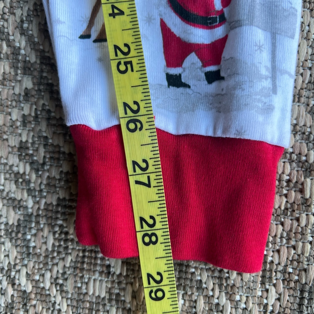 Pottery Barn Kids Heritage Christmas Adult Pajamas Size M Santa Family Tight Fit - Picture 9 of 10